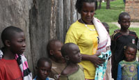 Joyce with some of 'her' children