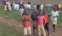 Pupils behind the dormitory